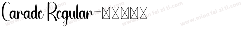 Carade Regular字体转换